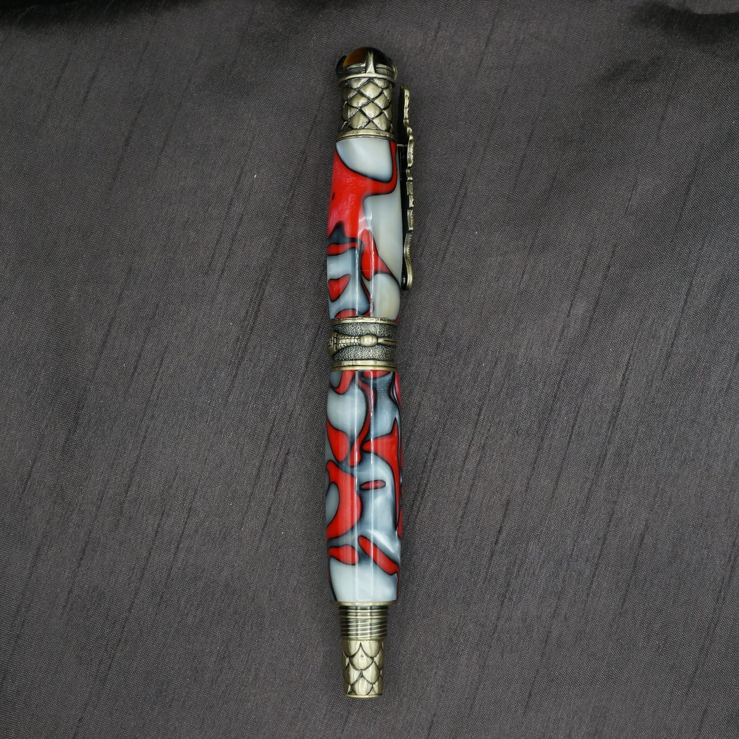 Dragon Rollerball Pen in Antique Brass